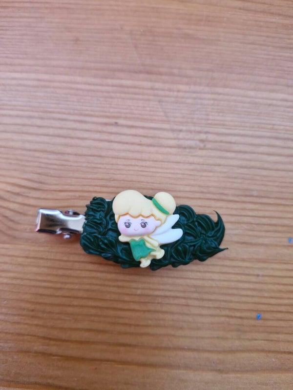 Haarspeltjes donker groen tinkerbel