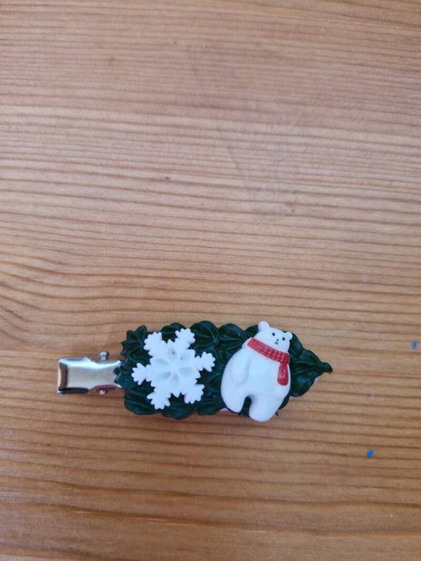 Haarspeltjes donker groen kerst