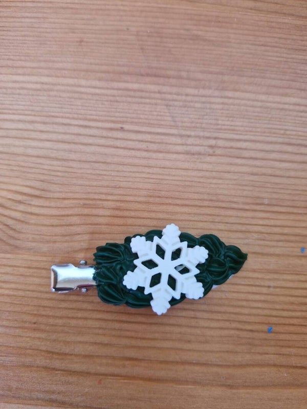 Haarspeltjes donker groen kerst