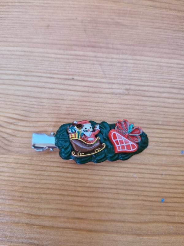 Haarspeltjes donker groen kerst