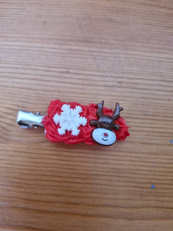 Haarspeltjes rood kerst