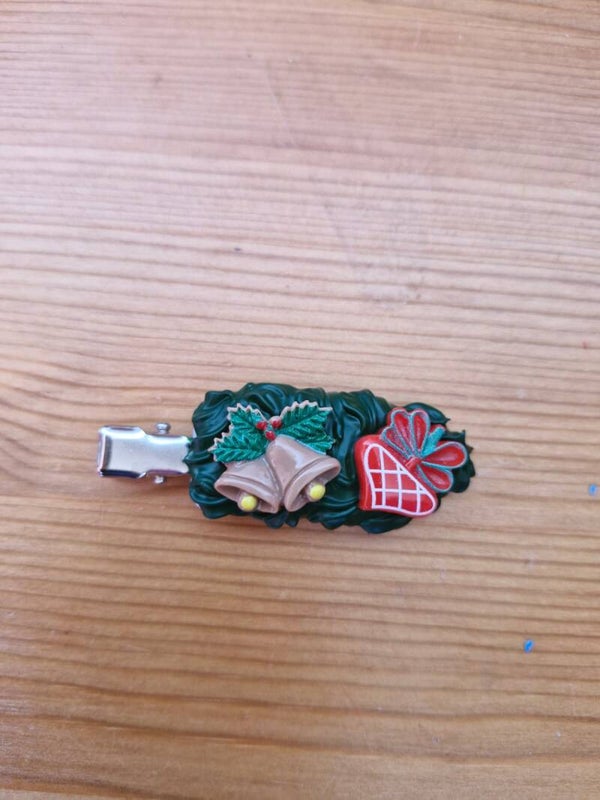 Haarspeltjes donker groen kerst