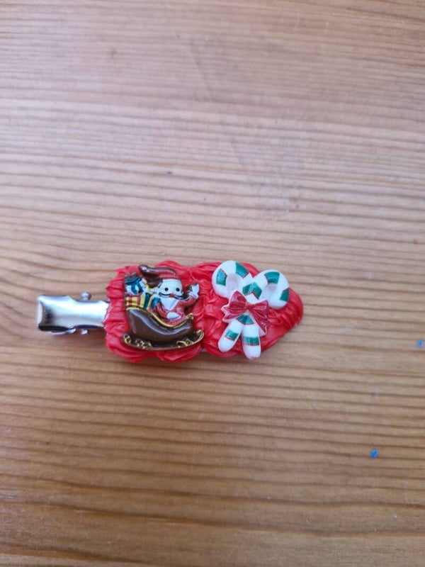 Haarspeltjes rood kerst