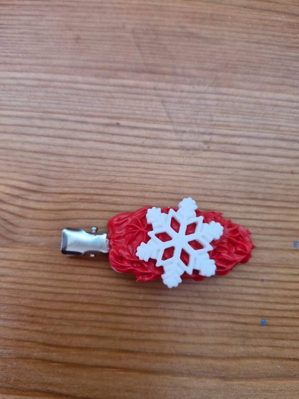 Haarspeltjes rood kerst