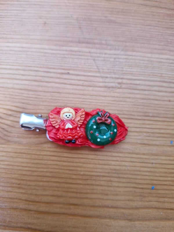 Haarspeltjes rood kerst