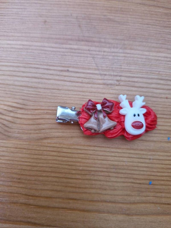 Haarspeltjes rood kerst