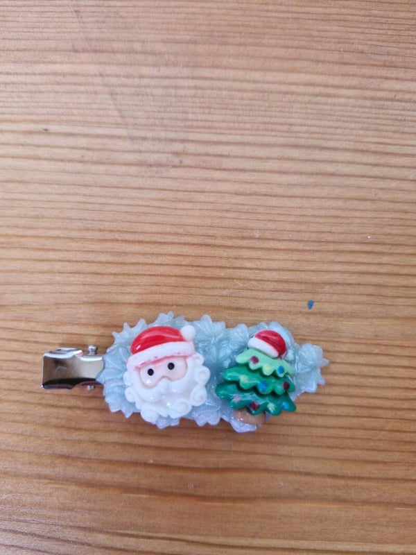 Haarspeltjes licht blauw kerst