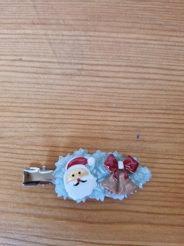Haarspeltjes licht blauw kerst
