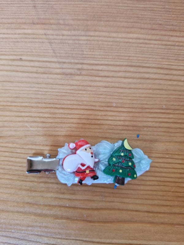 Haarspeltjes licht blauw kerst