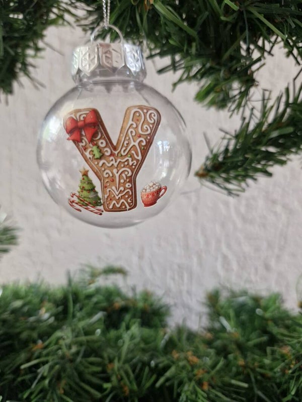 Kerstbal met letter Y