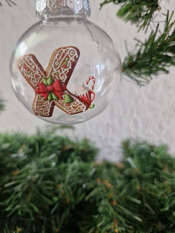 Kerstbal met letter X