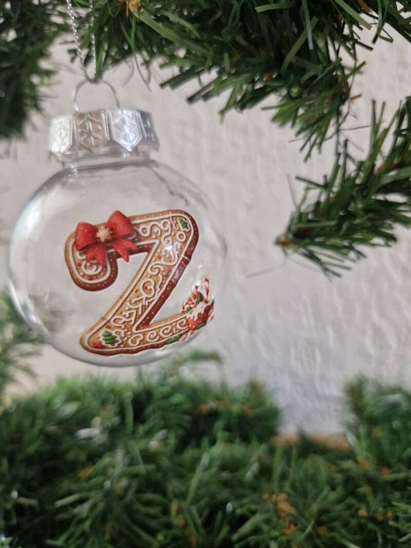 Kerstbal met letter Z