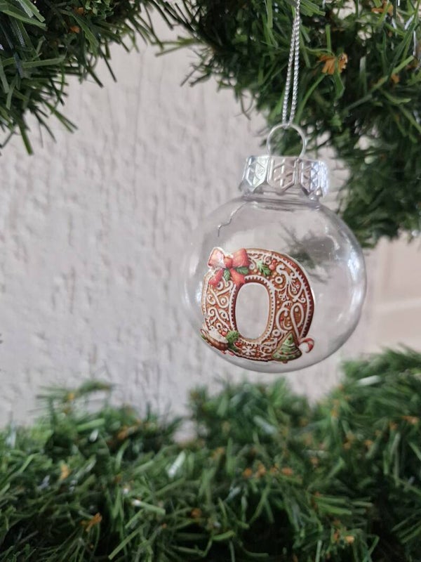 Kerstbal met letter O