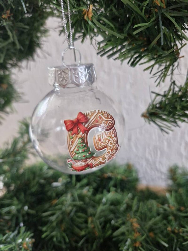 Kerstbal met letter G