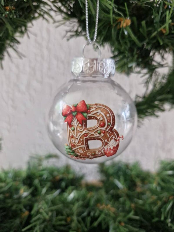 Kerstbal met letter B