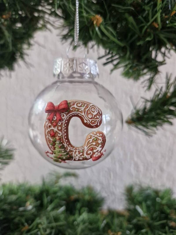 Kerstbal met letter C