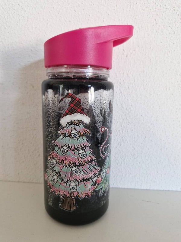 kerst glitter beker