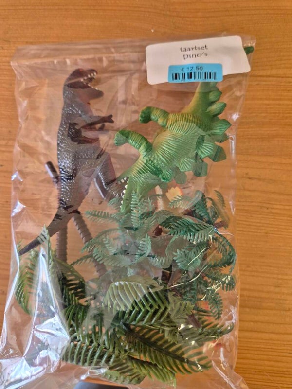 Taartset 3 dinosauriërs