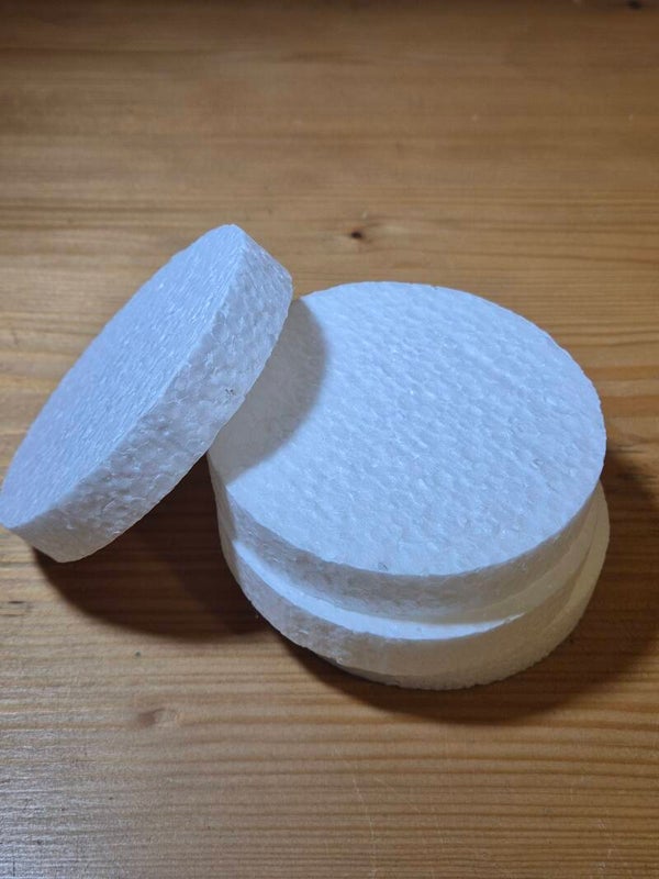 Piepschuim dia 10x1.5cm /5st