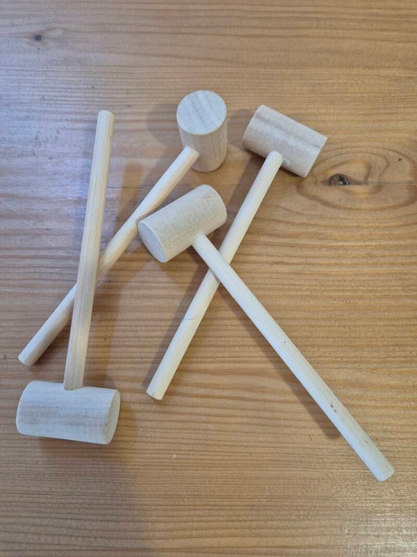 Houten hamer lengte 15cm voor chocolade