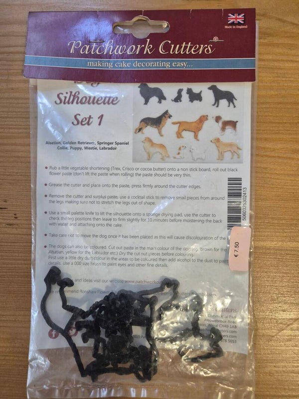 Patchwork cutters dog silhouette set1