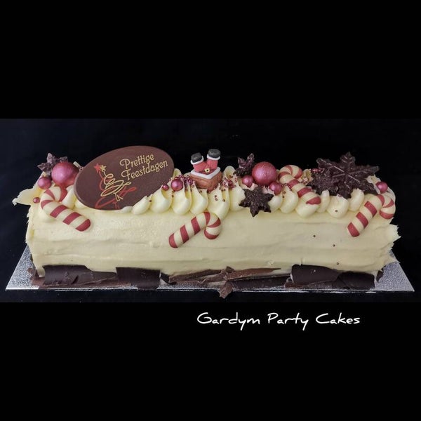 FEESTBUCHE - Kerstman in schoorsteen - vanille