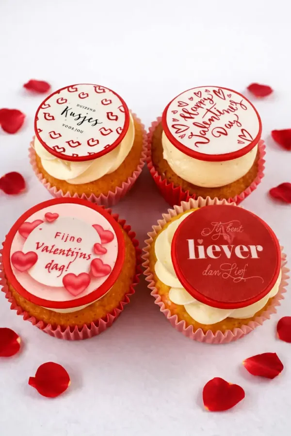 VALENTIJN - Cupcake box - 4 stuks
