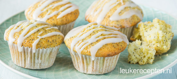 Huisgemaakt zoet - Citroen cupcakes met maanzaad