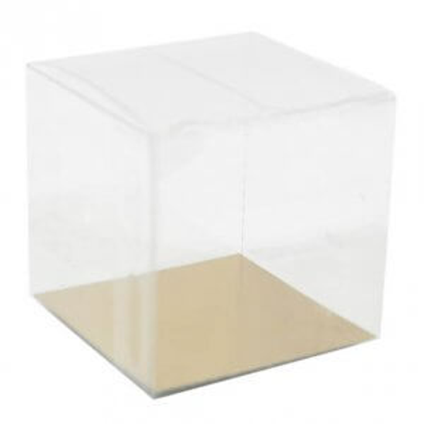 Vouwdoos Transparant + karton goudkleurig