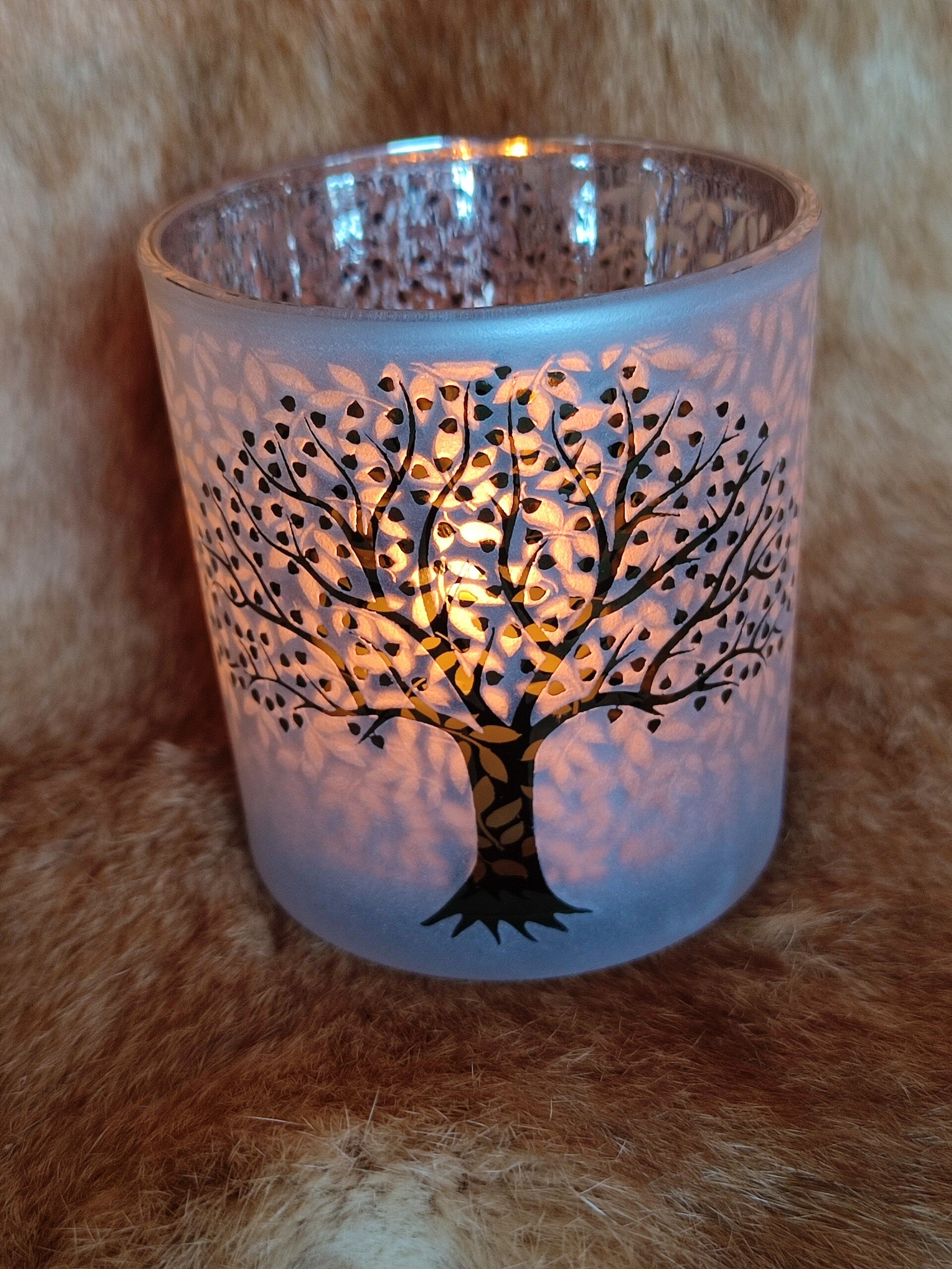 TeelichtGlas Lebensbaum