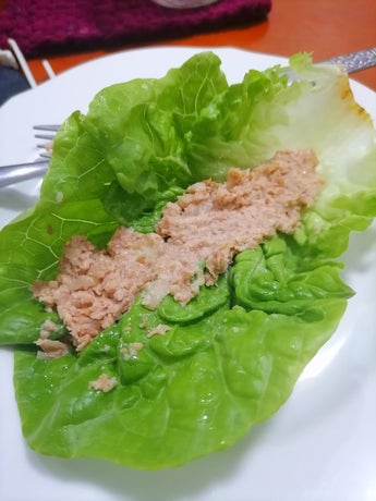 Sinantol on a romaine lettuce leaf. Photo by Amrey Boquiren for Amrey’s Kitchen™.