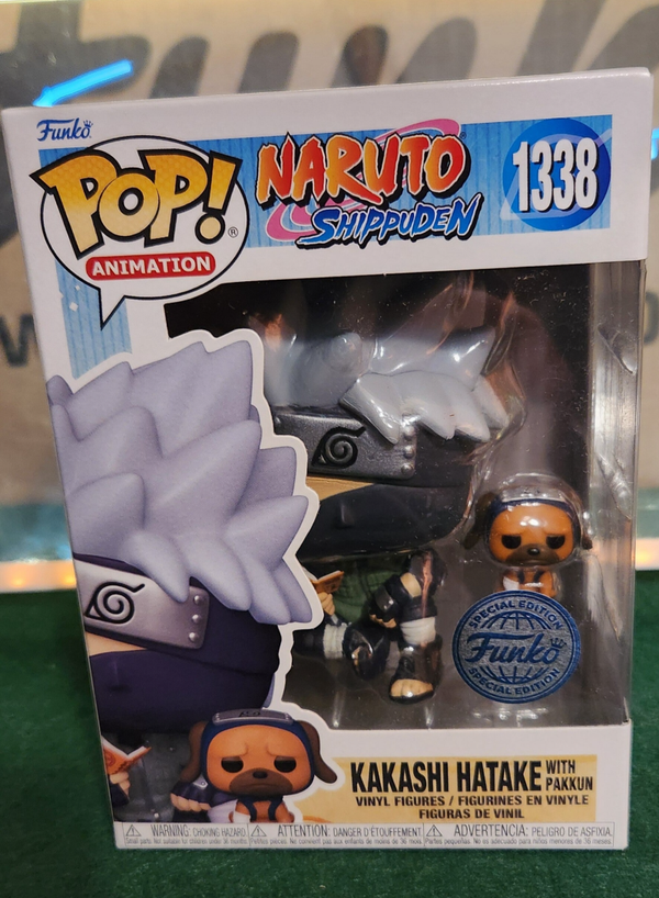 FUNKO POP! ANIMATION NARUTO SHIPPUDEN #1338 KAKASHI HATAKE WITH PAKKUN FUNKO EXCLUSIVE