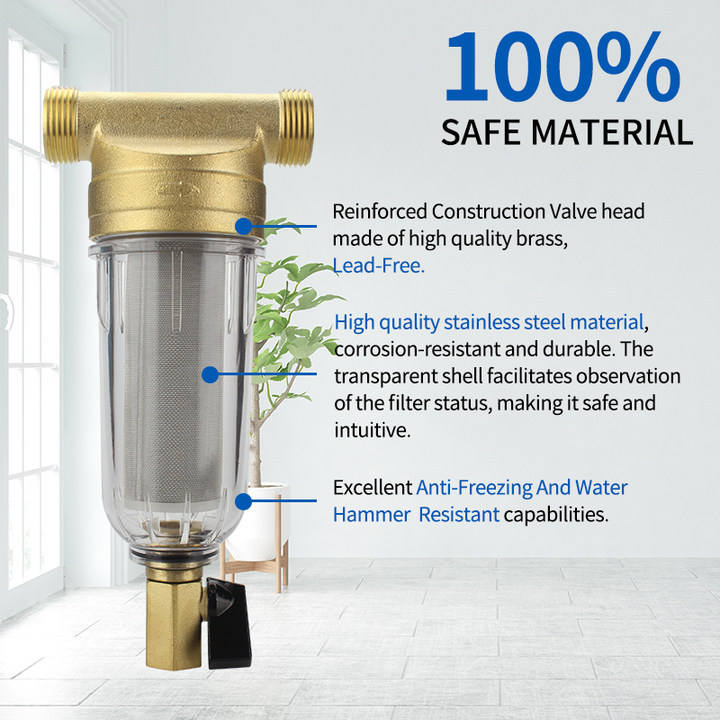 Model: ZK-40, water filter, 40-micron stainless steel, removes sediment and rust,explosion-proof