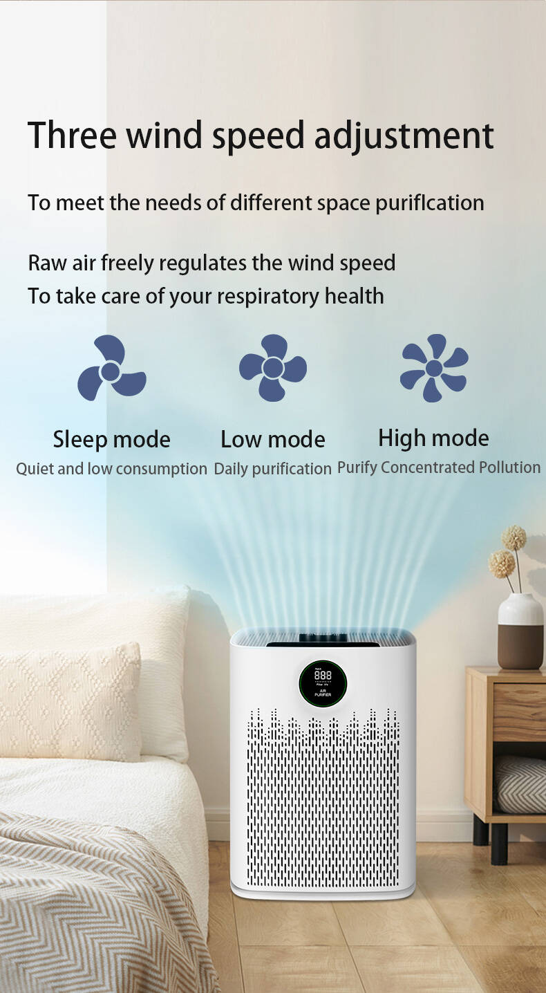 Smart air purifier, wifi, CADR 300, HEPA 13 filter, with aromatherapy and LED display, 110v/24w. Customizable.