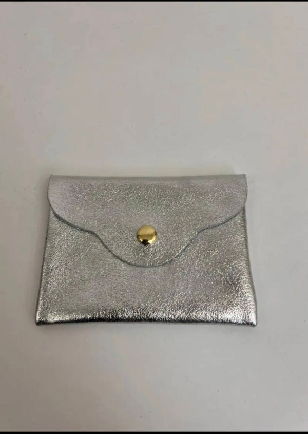 Portemonnee metallic zilver