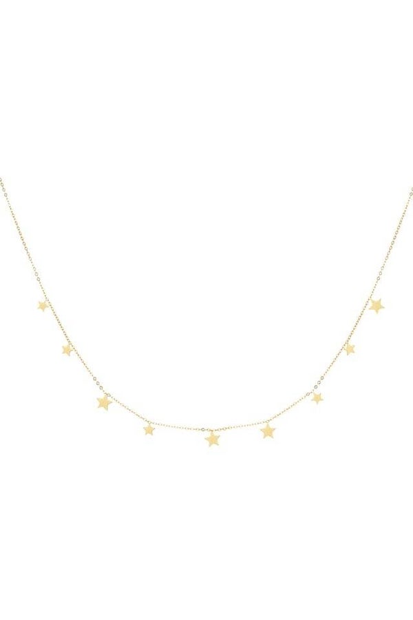 Ketting shiny stars goud