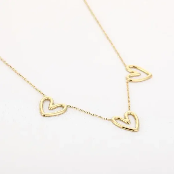 Ketting triple love goud