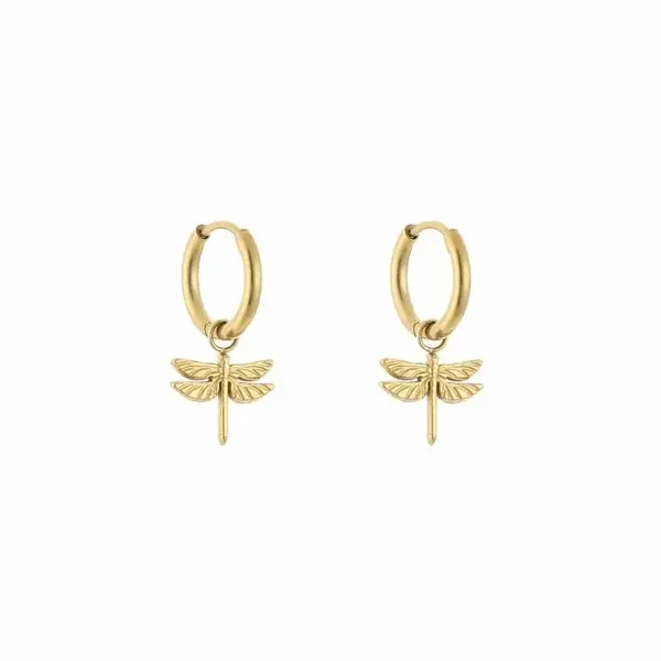 Oorbel cute Libelle  goud