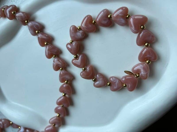 Armband old pink love
