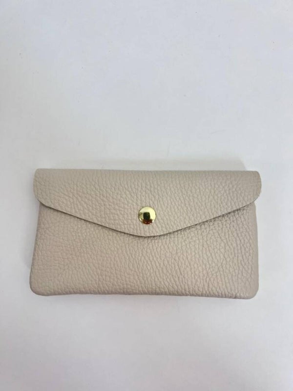 Portemonnee- groot beige met vakjes