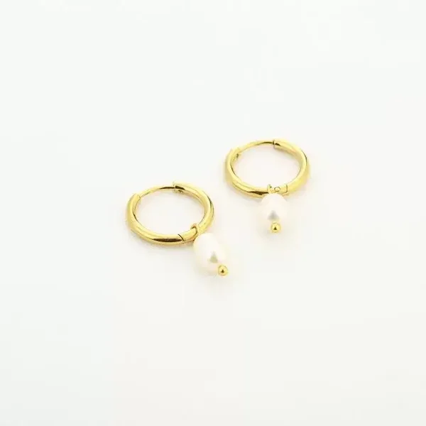 Oorbellen pearl goud