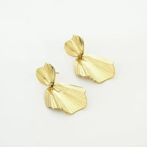 Oorbellen Leaf goud