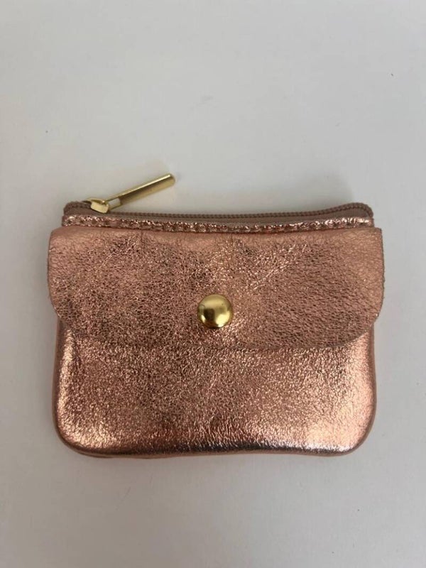 Portemonnee metallic metallic koper met vakje