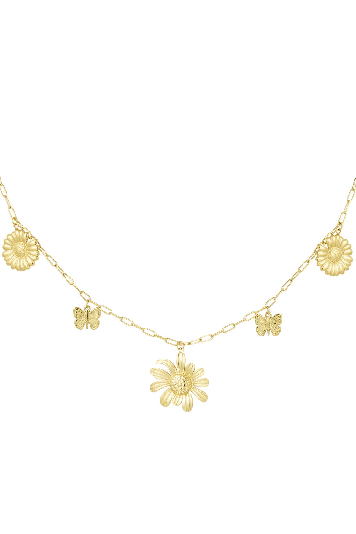Ketting flowerlicious goud