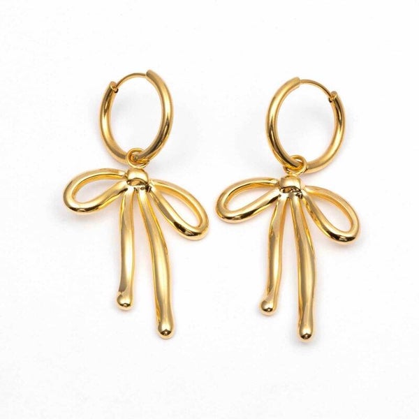Oorbellen Bow goud