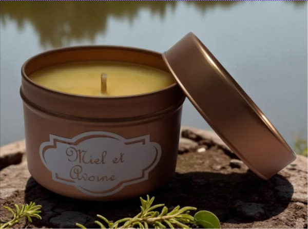 Bougie végétale parfumée "Miel avoine"