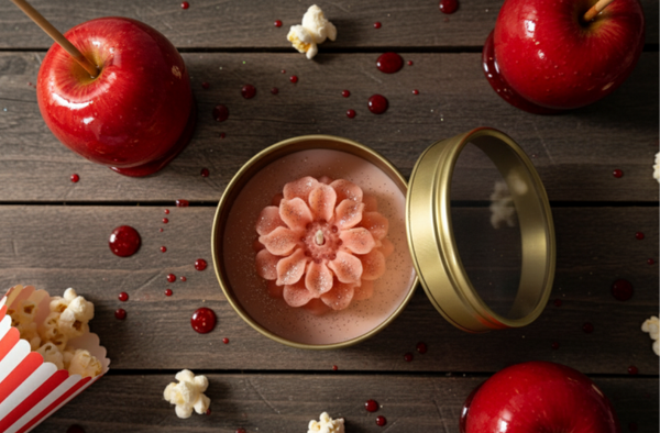 Bougie parfumée "boîte métal dorée"