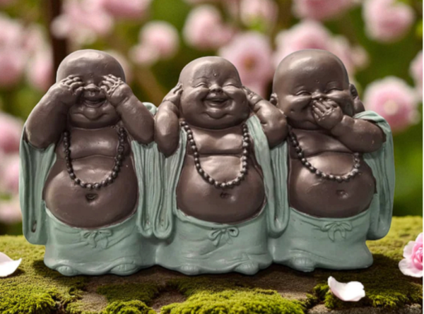 Statue 3 Bouddhas Rieurs