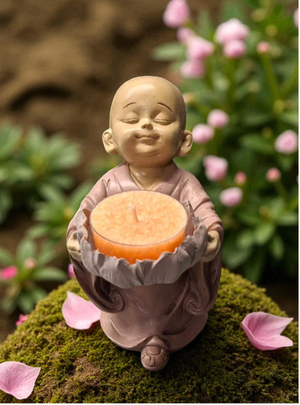 Statuette Bouddha Bougeoir "Debout"