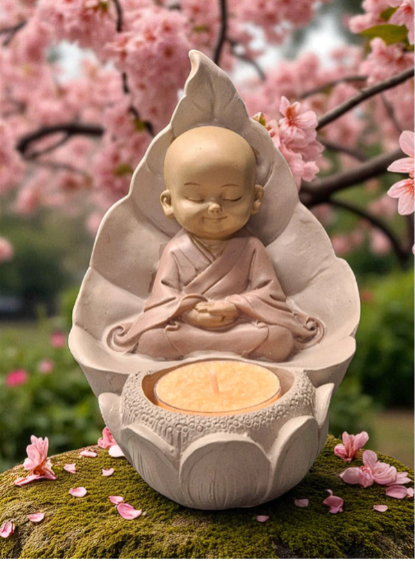 Statuette Bouddha Bougeoir "Méditation"
